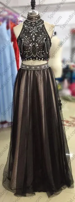 Custom Tulle Two Piece Most Popular Gorgeous Evening Prom Dress, Party gown, PD0321