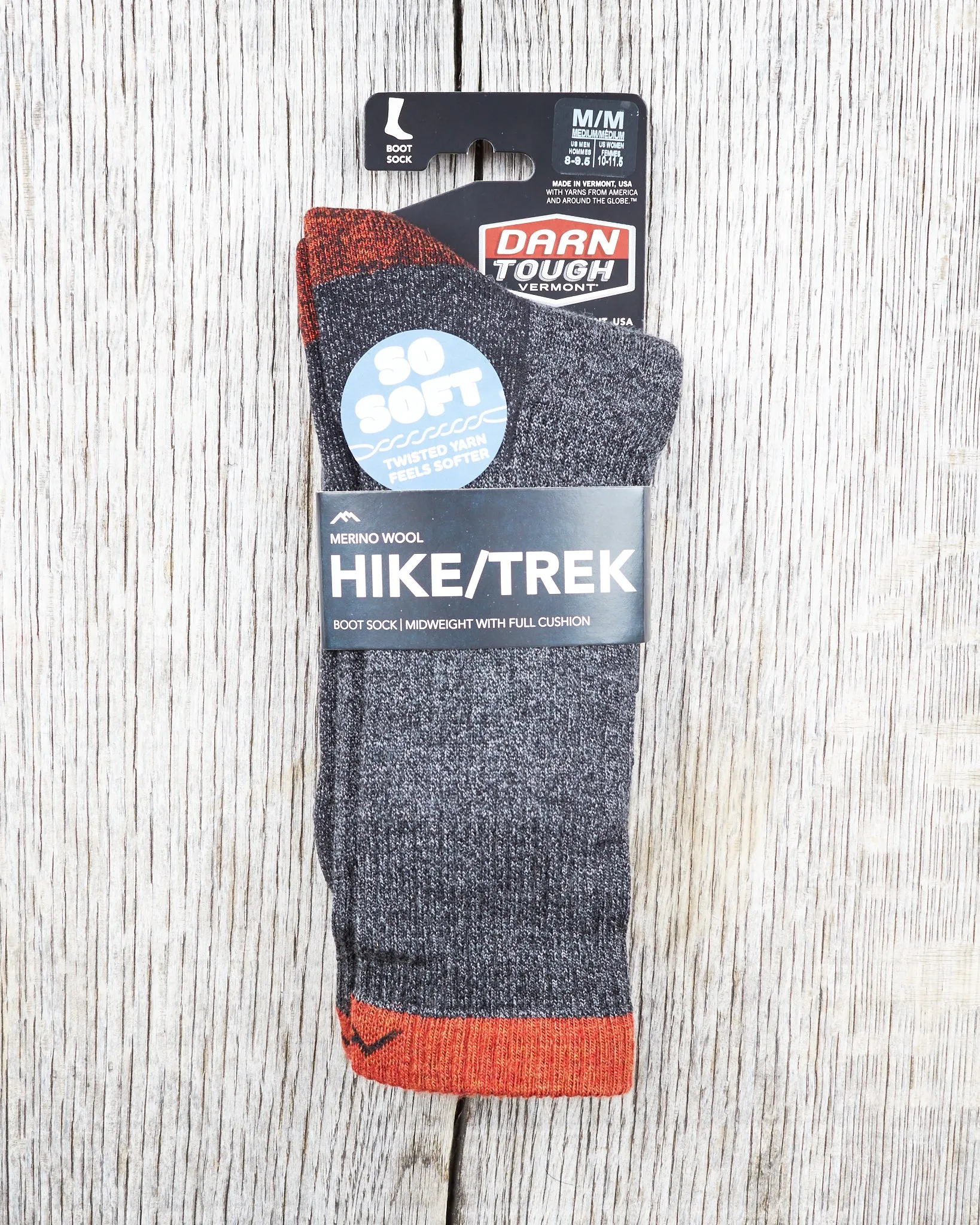 Darn Tough 1982 Pewter Boot Sock Midweight Hiking Sock With Full Cushion