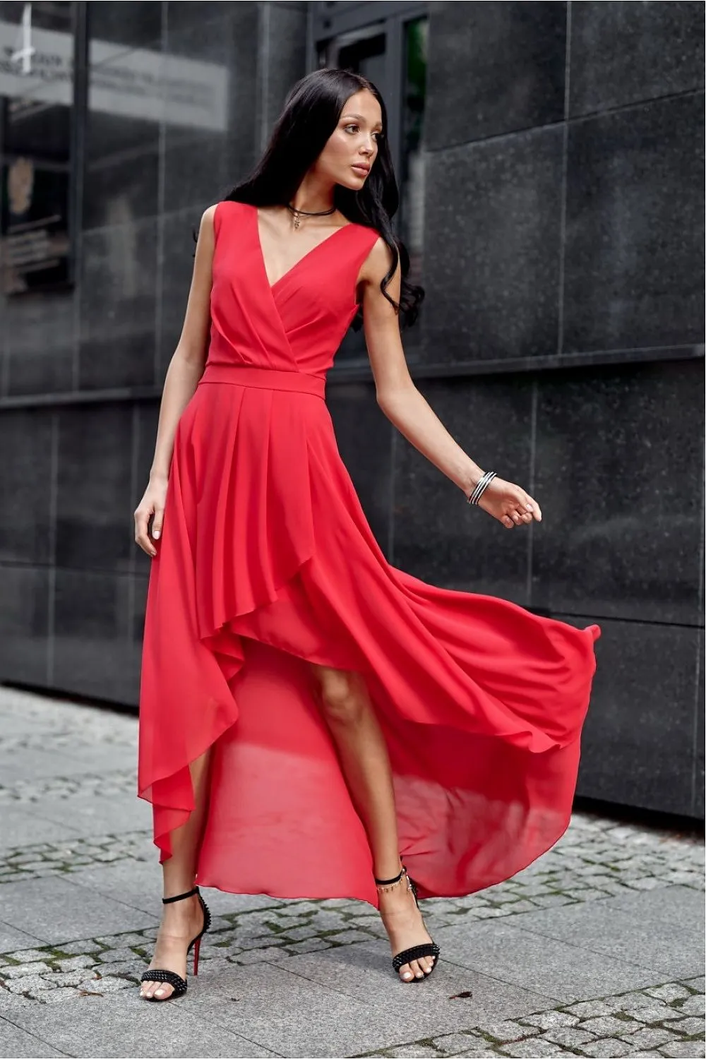 Elegant Asymmetrical Maxi Dress