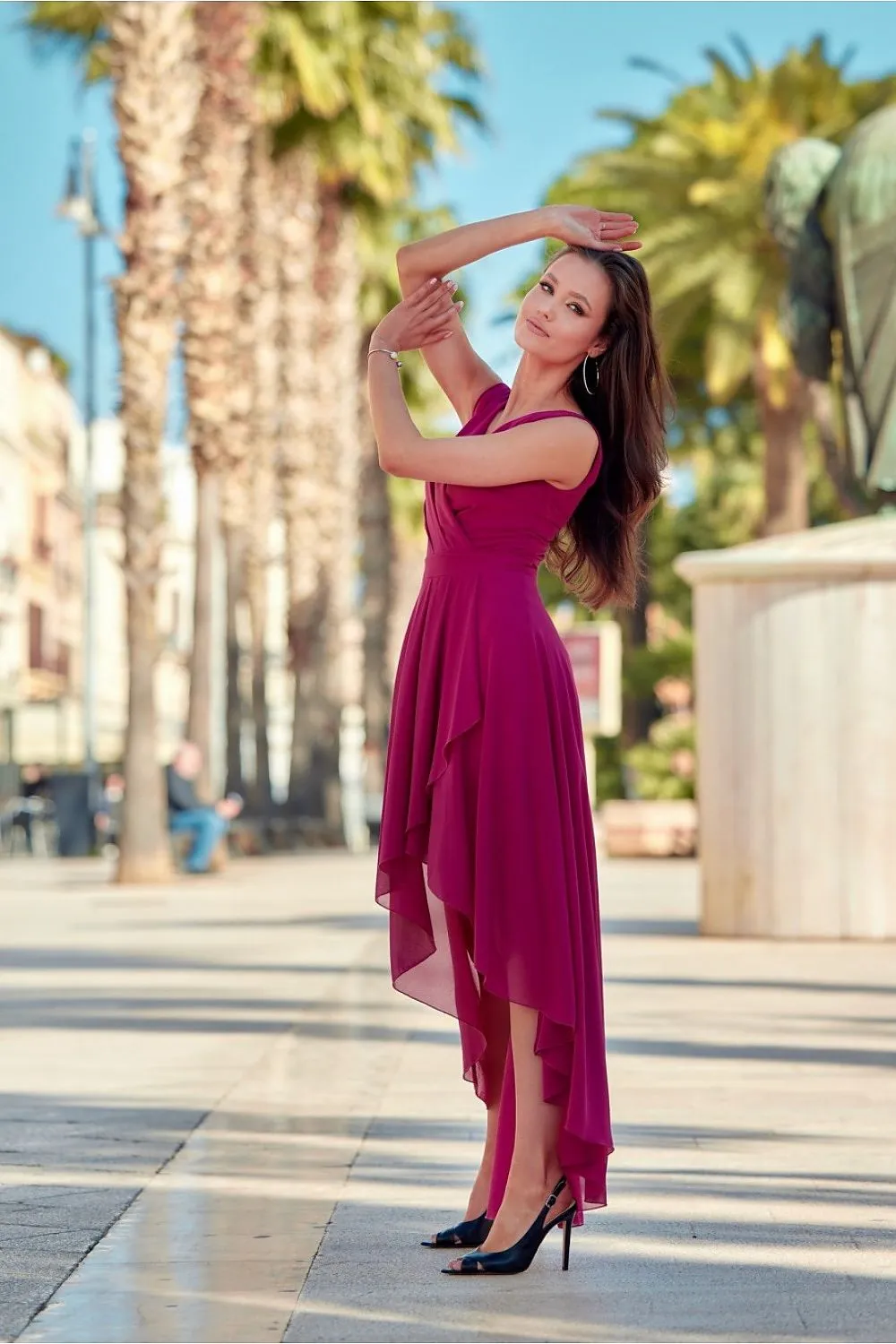 Elegant Asymmetrical Maxi Dress