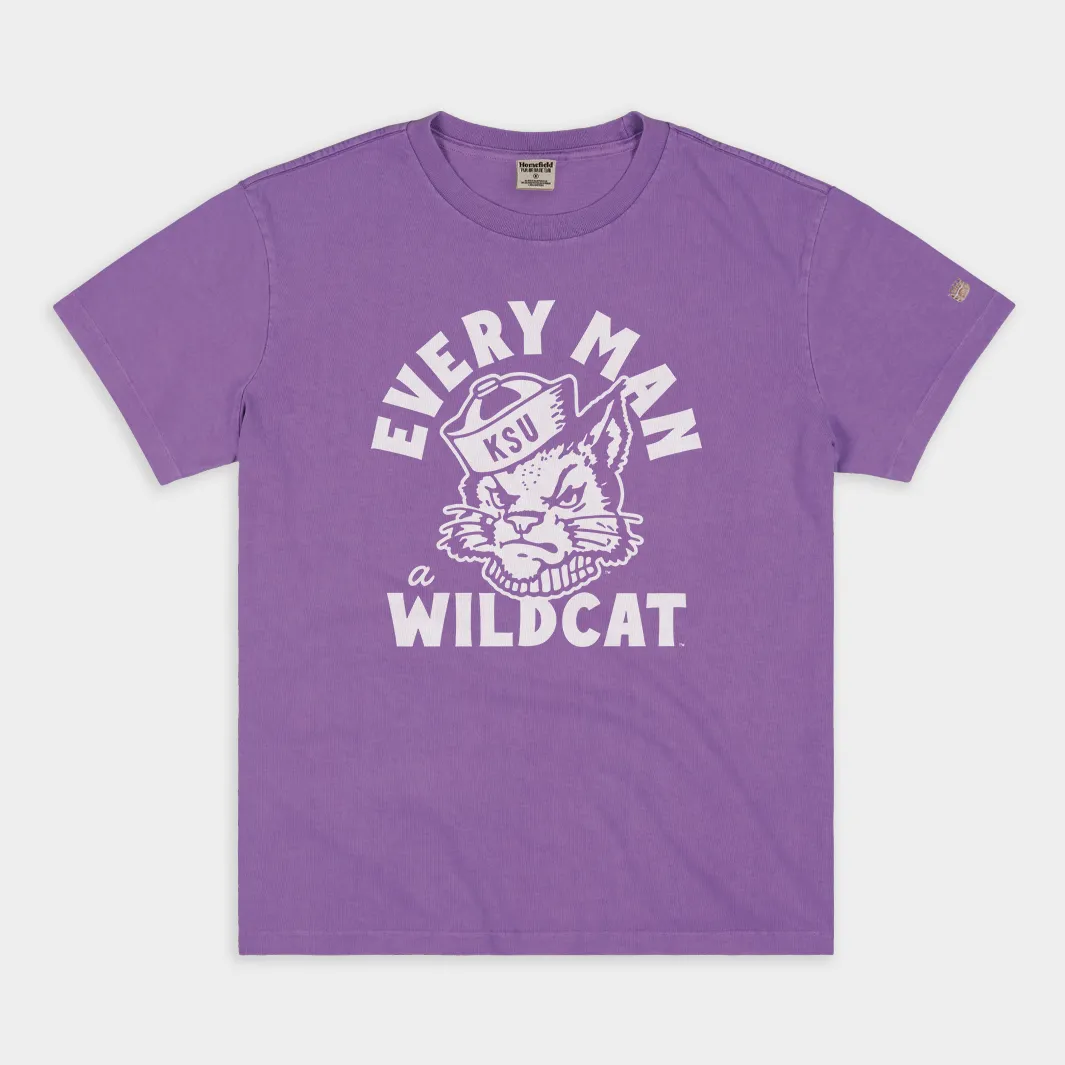 “Every Man a Wildcat” K-State Vintage Heavyweight Tee