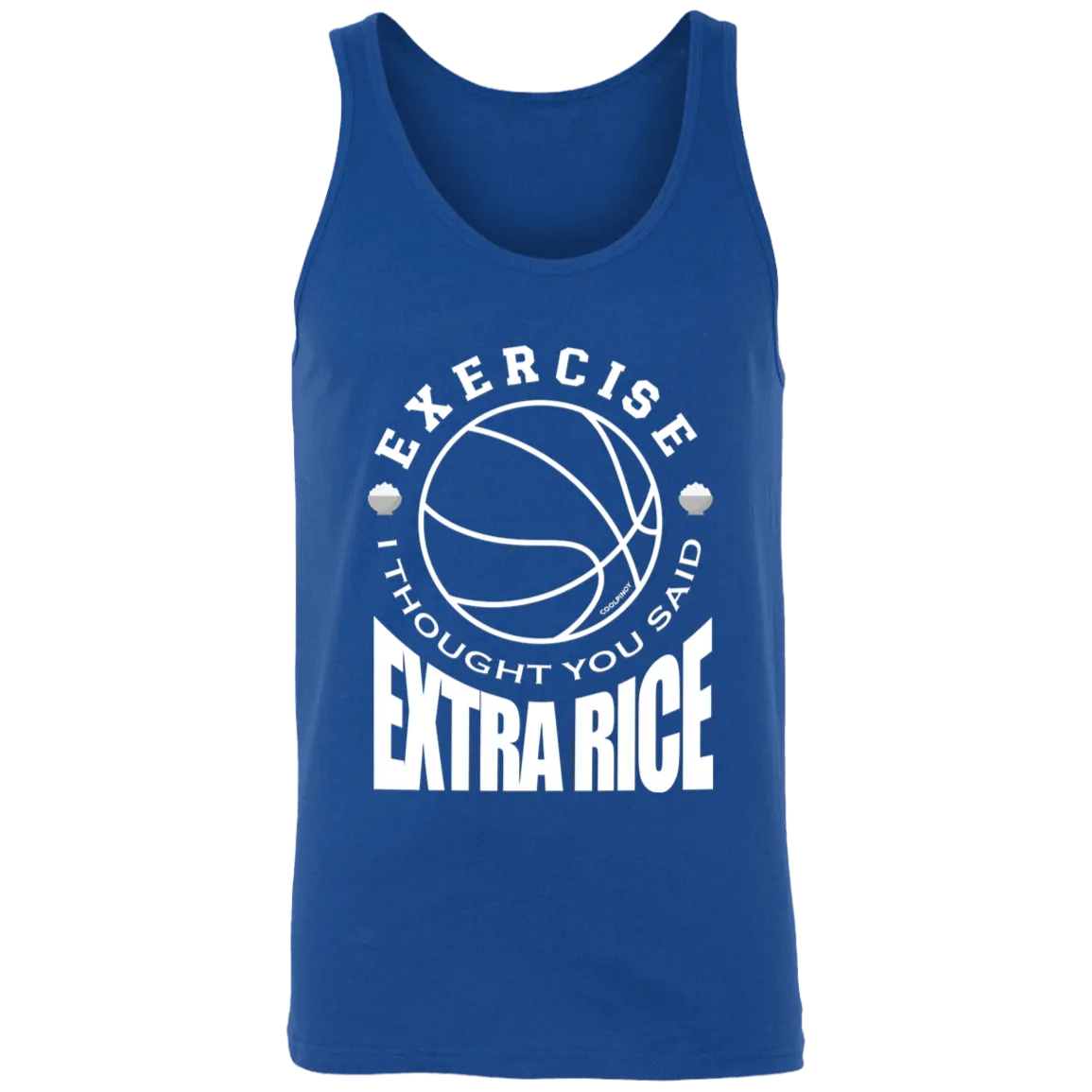 Exercise I Thought You Said Extra Rice Basketball Unisex Cotton Tank Top