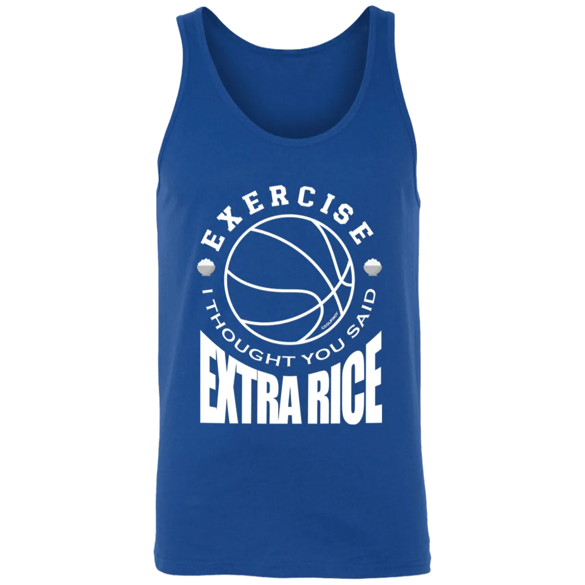 Exercise I Thought You Said Extra Rice Basketball Unisex Cotton Tank Top