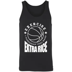 Exercise I Thought You Said Extra Rice Basketball Unisex Cotton Tank Top