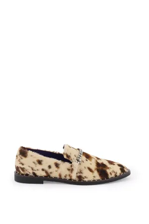 falabella loafers in appaloosa-printed velvet