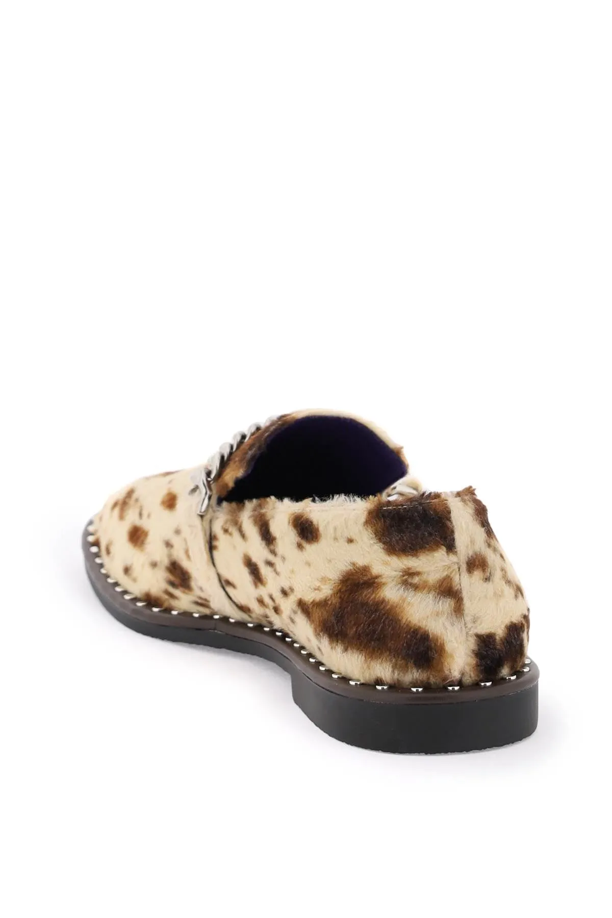 falabella loafers in appaloosa-printed velvet