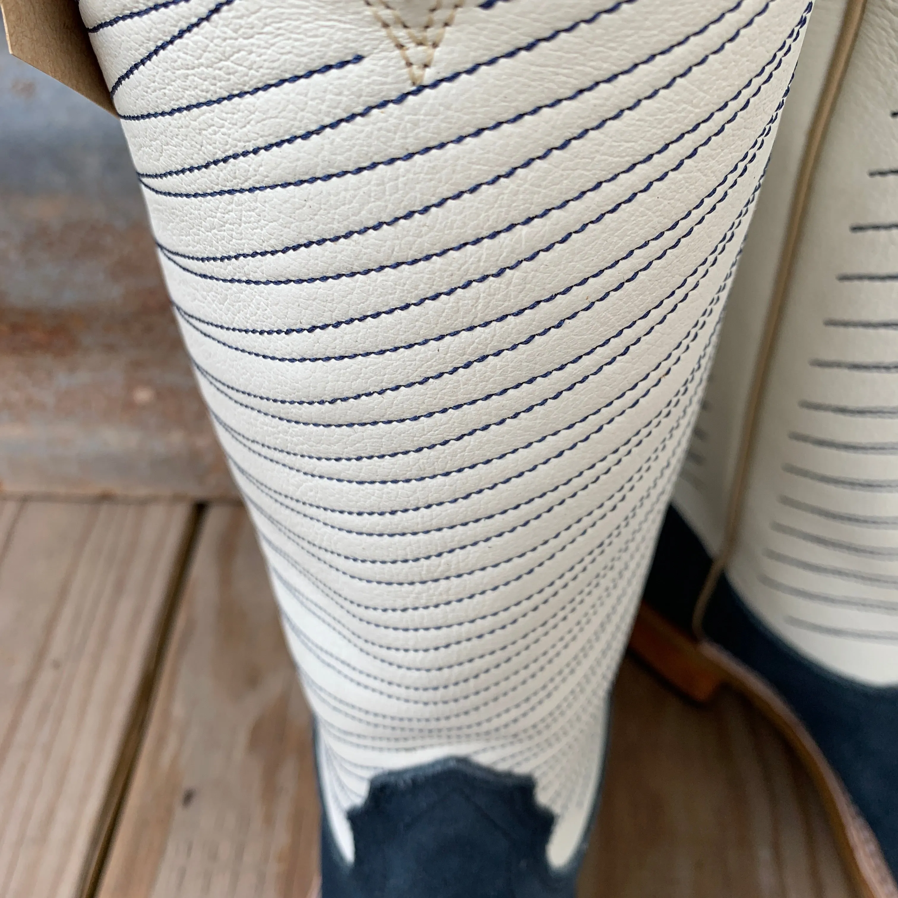 Fenoglio Boot Navy Roughout w/Cream - FB29621343