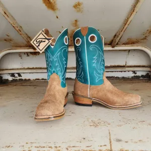 Fenoglio Picosa Creek Exclusive Chili-C-Loy Roughout w/ Turquoise - The Ft Stockton Boot - FB00101722