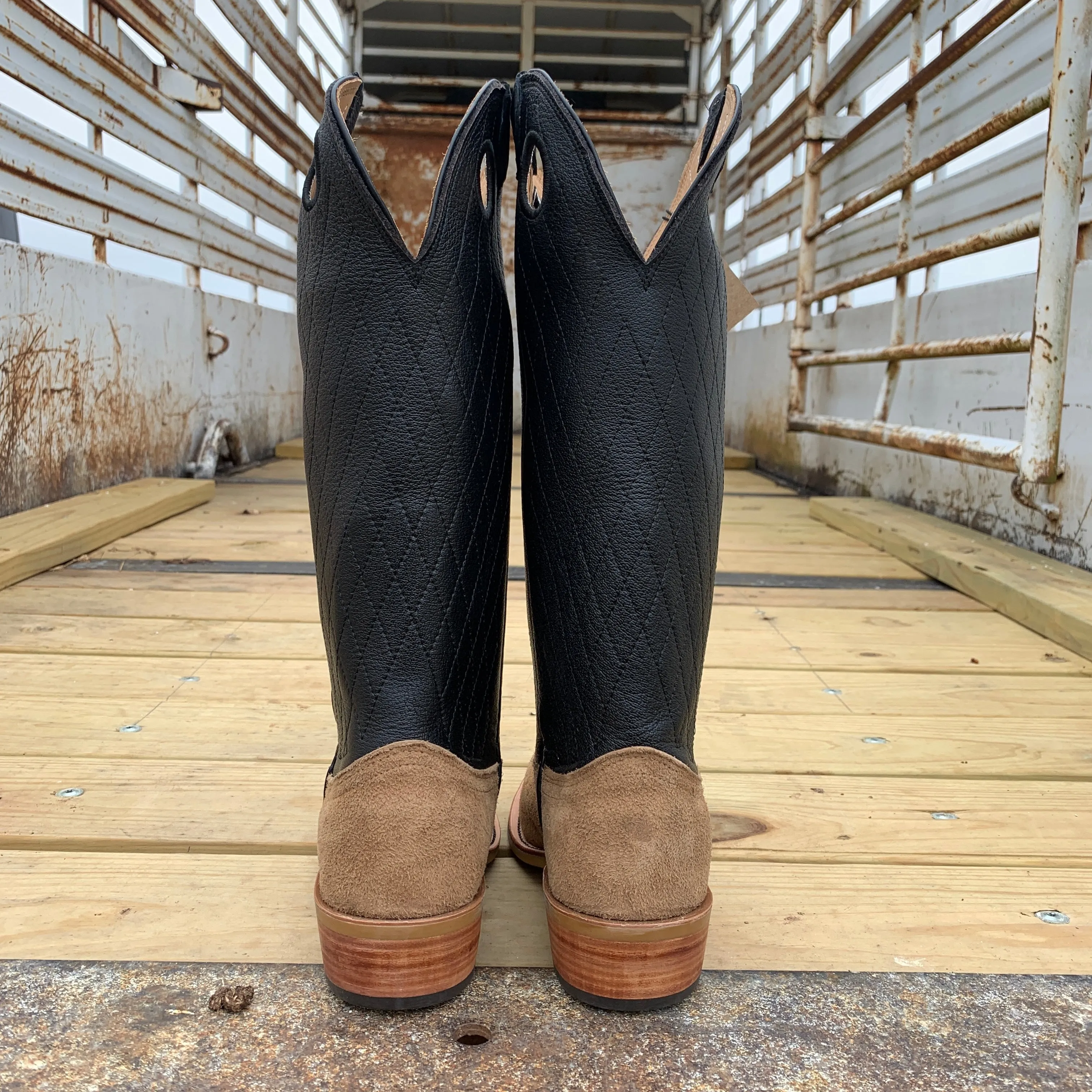 Fenoglio Picosa Creek Exclusive Tan Victoria Roughout w/ Black Italian - The Caiden Boot - FB29411511