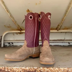 Fenoglio Picosa Creek Exclusive Tan Victoria Roughout w/ Plum - The Jasper 2.0 Boot - FB00101477