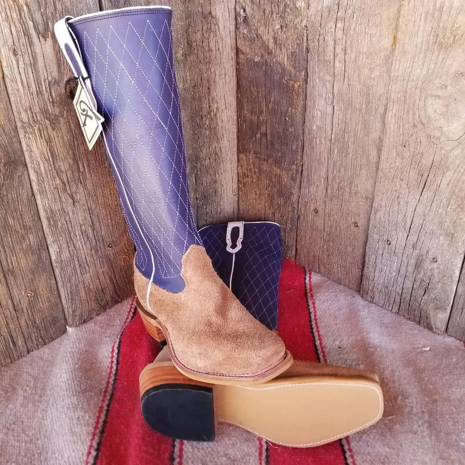 Fenoglio Picosa Creek Exclusive Tan Victoria Roughout w/ Purple - The Stockdale Boot - FB29412227
