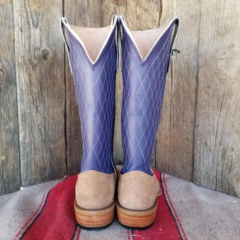 Fenoglio Picosa Creek Exclusive Tan Victoria Roughout w/ Purple - The Stockdale Boot - FB29412227