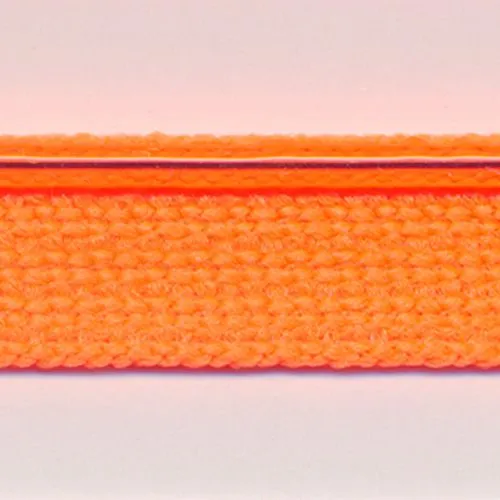 Flash Line Knit Piping  #155 Fluorescent Apricot & Silver