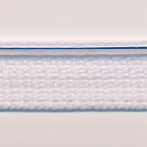 Flash Line Knit Piping  #504 White & Blue
