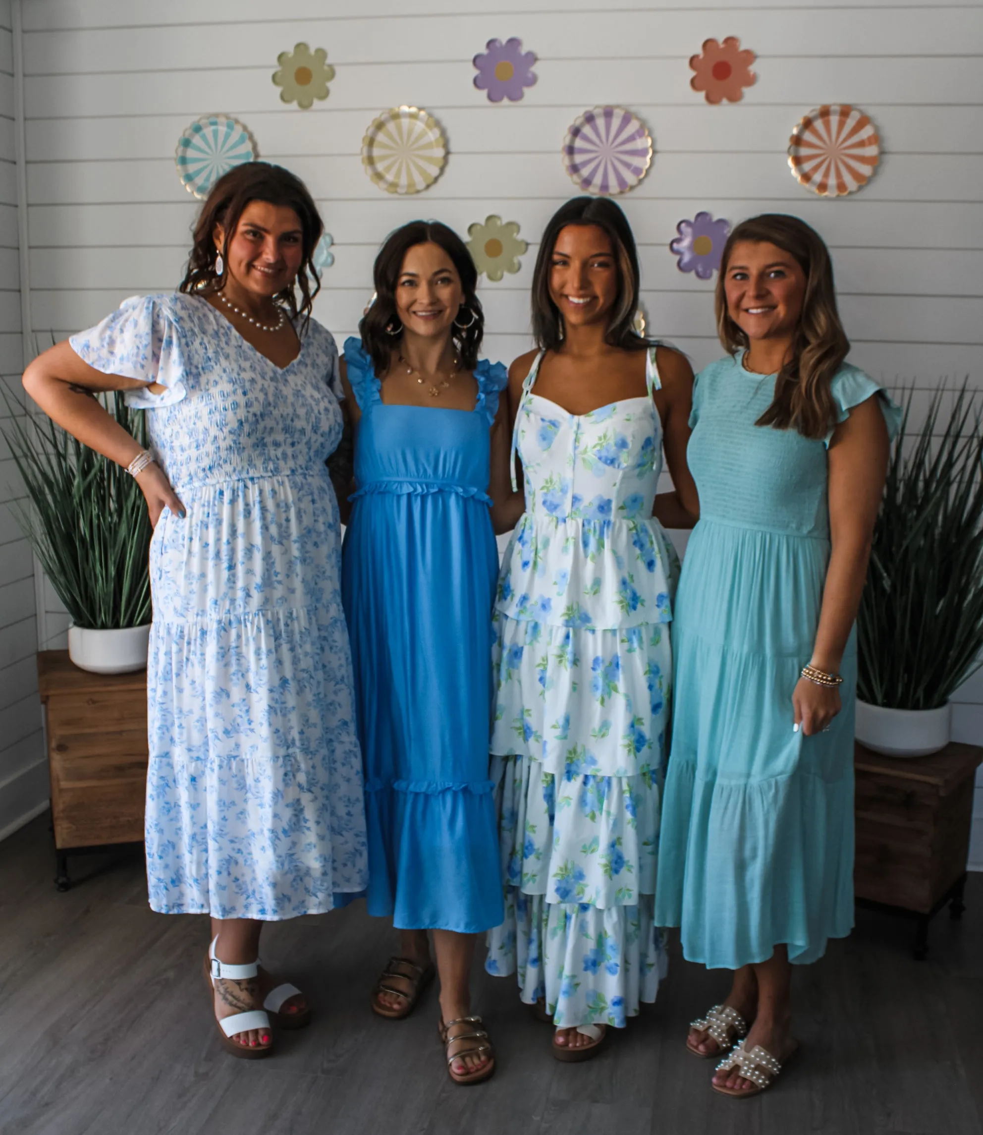Floral Fantasy Ruffle Dress • Blue - PLUS