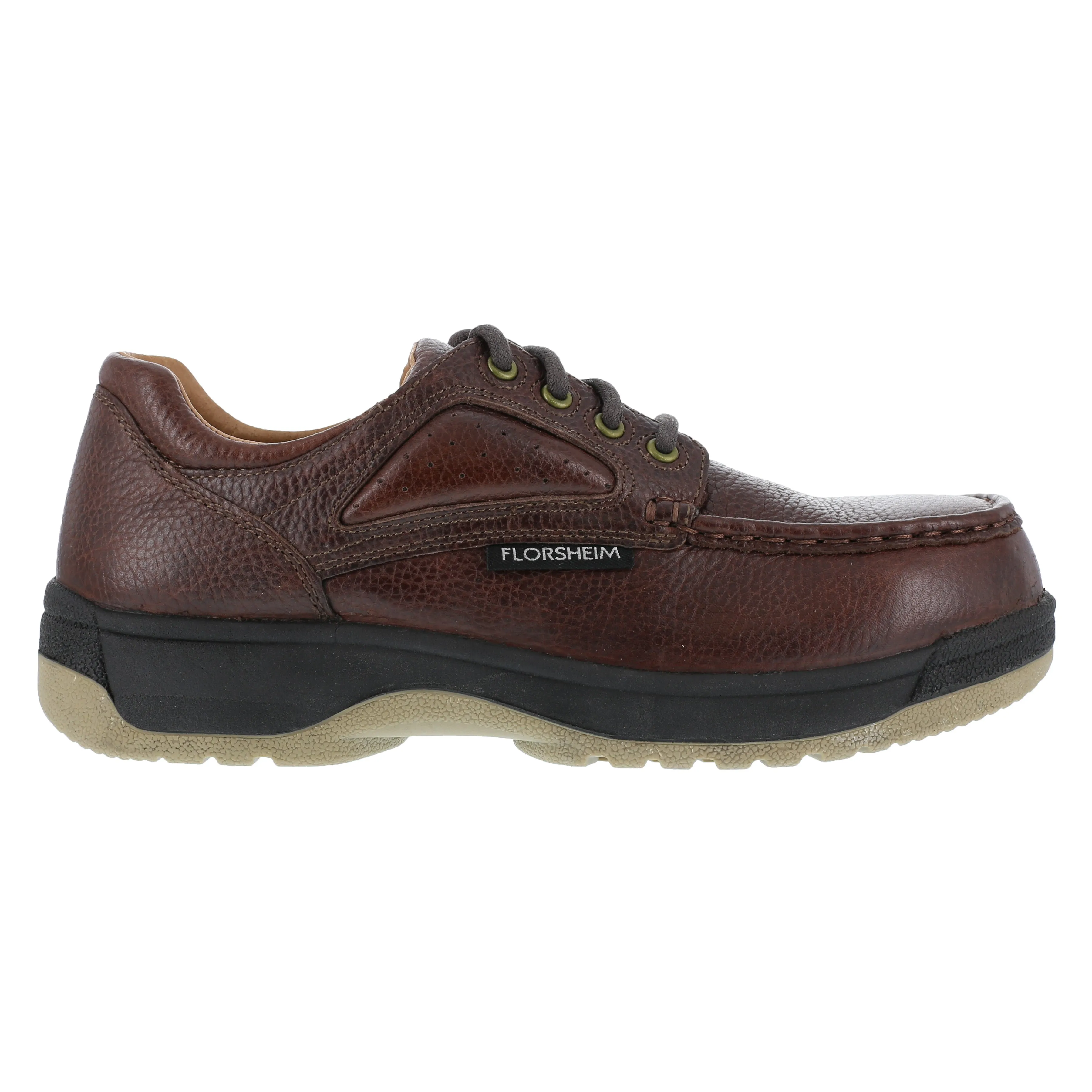 Florsheim Men's Compadre Composite Toe Eurocasual Oxford Work Shoe - Brown - FS2400