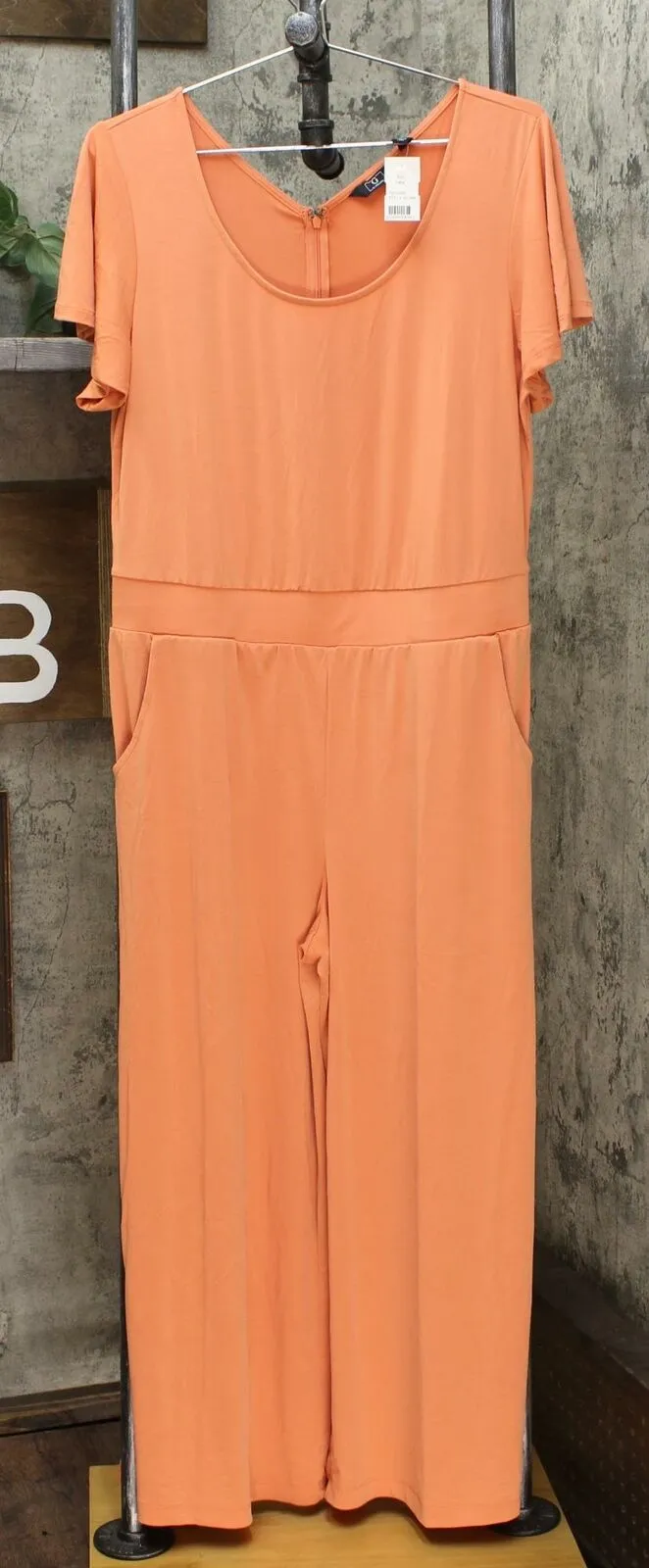 G by Giuliana Women's Flutter Sleeve Cropped Wide Leg Jumpsuit