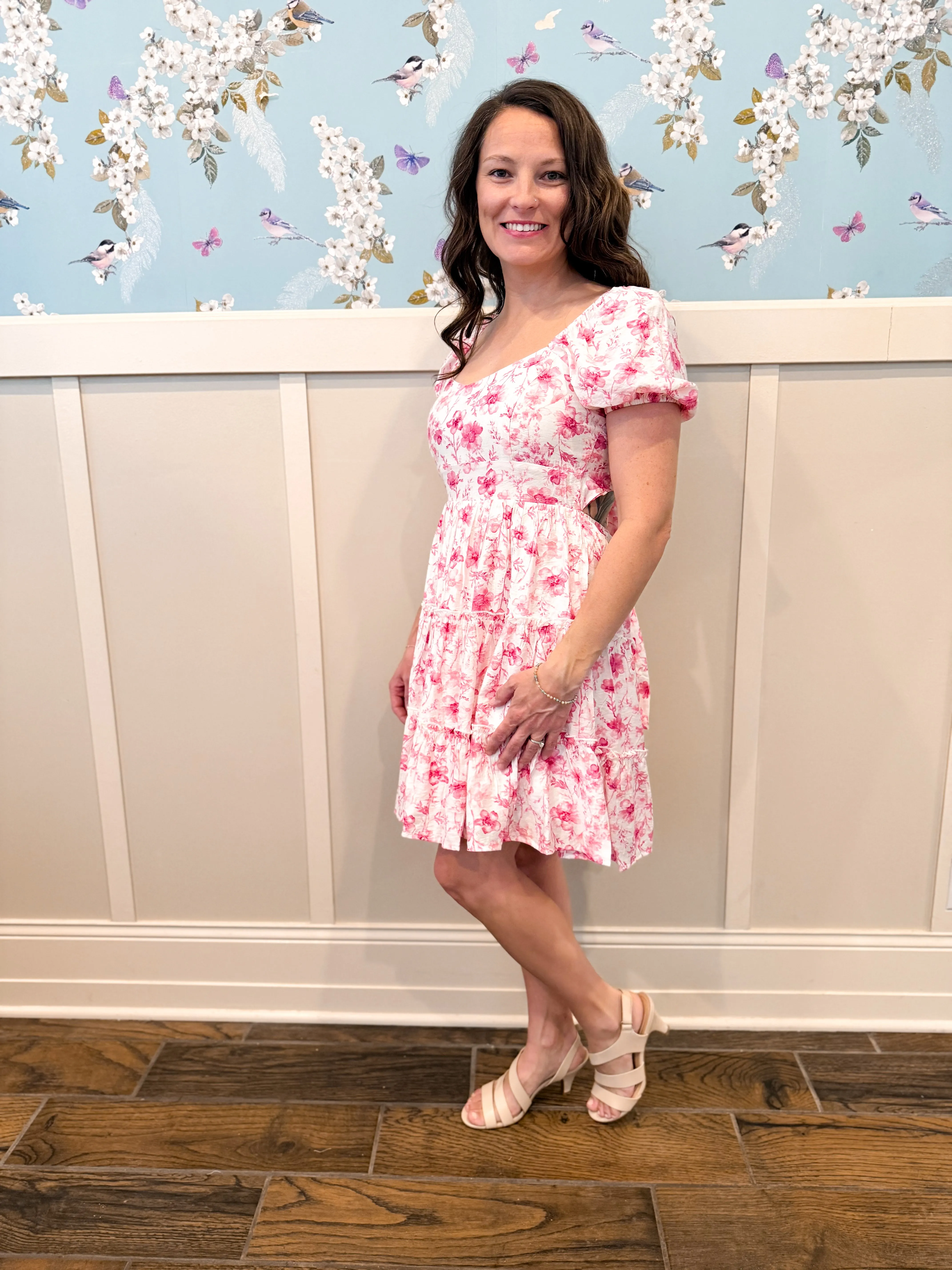 Garden Bow Mini Dress