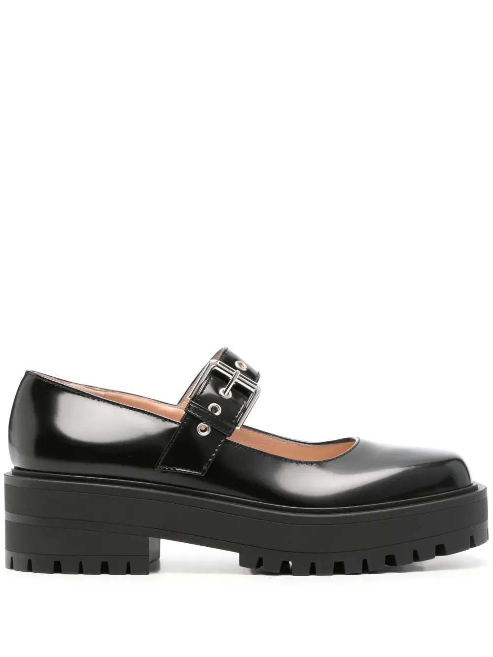 Gianvito Rossi buckle-fastening leather loafers