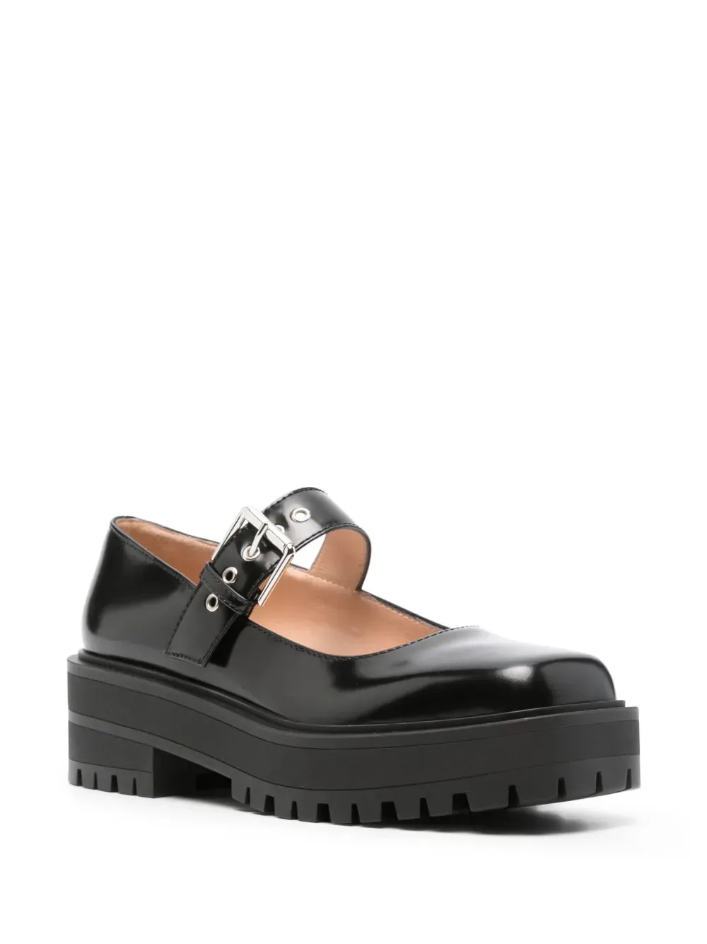 Gianvito Rossi buckle-fastening leather loafers
