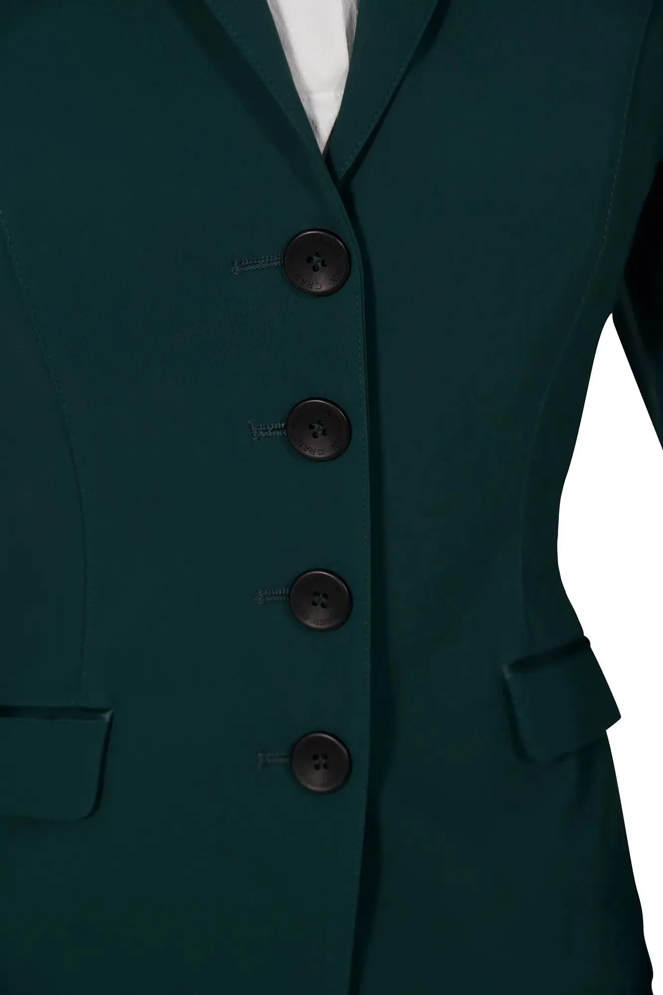 Grand Prix Saltare Dolce 4 Button Riding Show Jacket, Dark Green