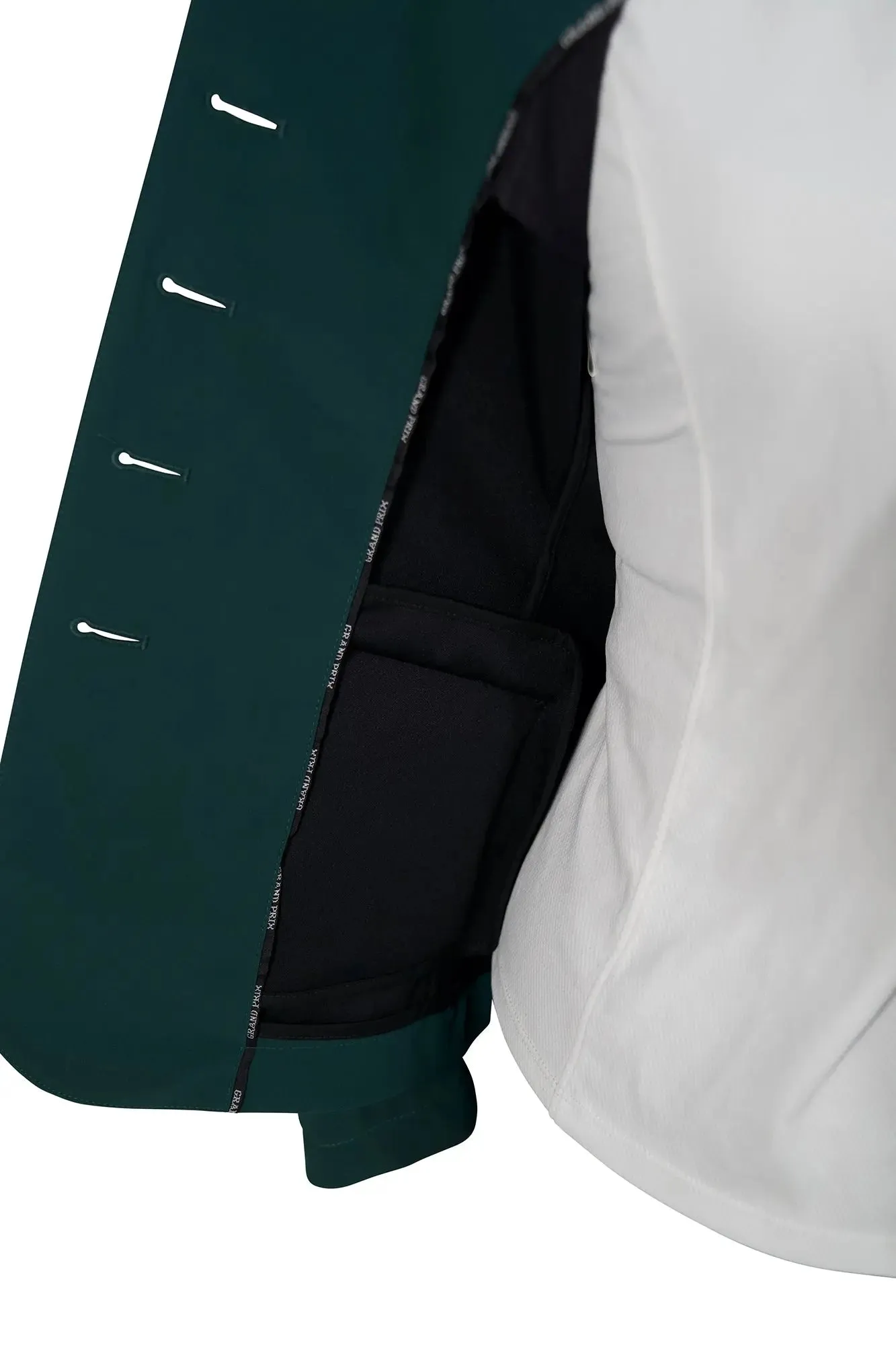 Grand Prix Saltare Dolce 4 Button Riding Show Jacket, Dark Green