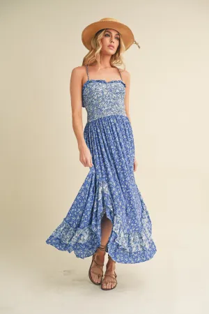Hazel Blues® |  Aemi   Co Ditsy Floral Ruffled Hem Maxi Cami Dress