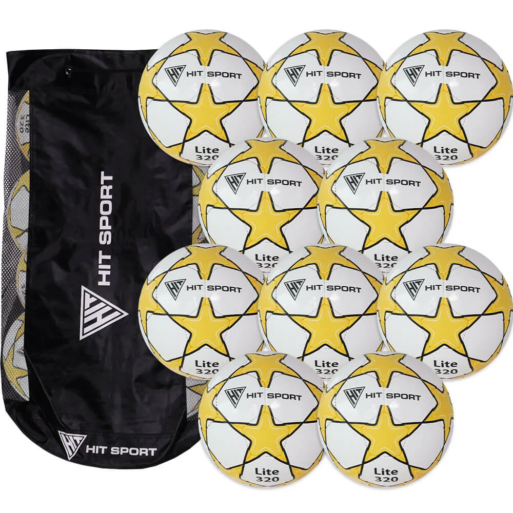 Hit Sport Training Football 320g (Under 11) | 10 Pack   Bag