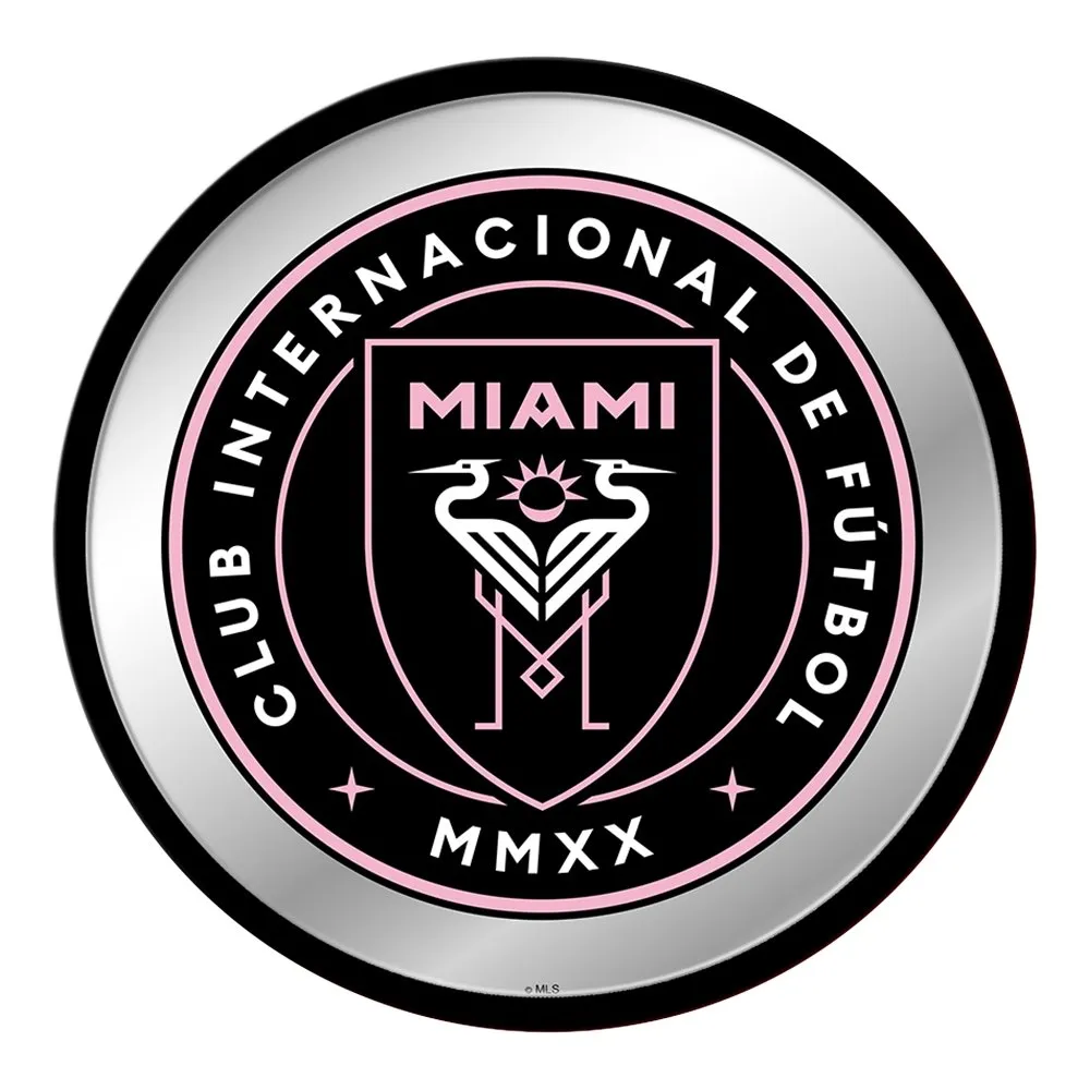 Inter Miami CF: Modern Disc Mirrored Wall Sign