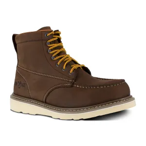 Iron Age Men's Reinforcer 6" Steel Toe Metguard Wedge Work Boot - Brown - IA5061