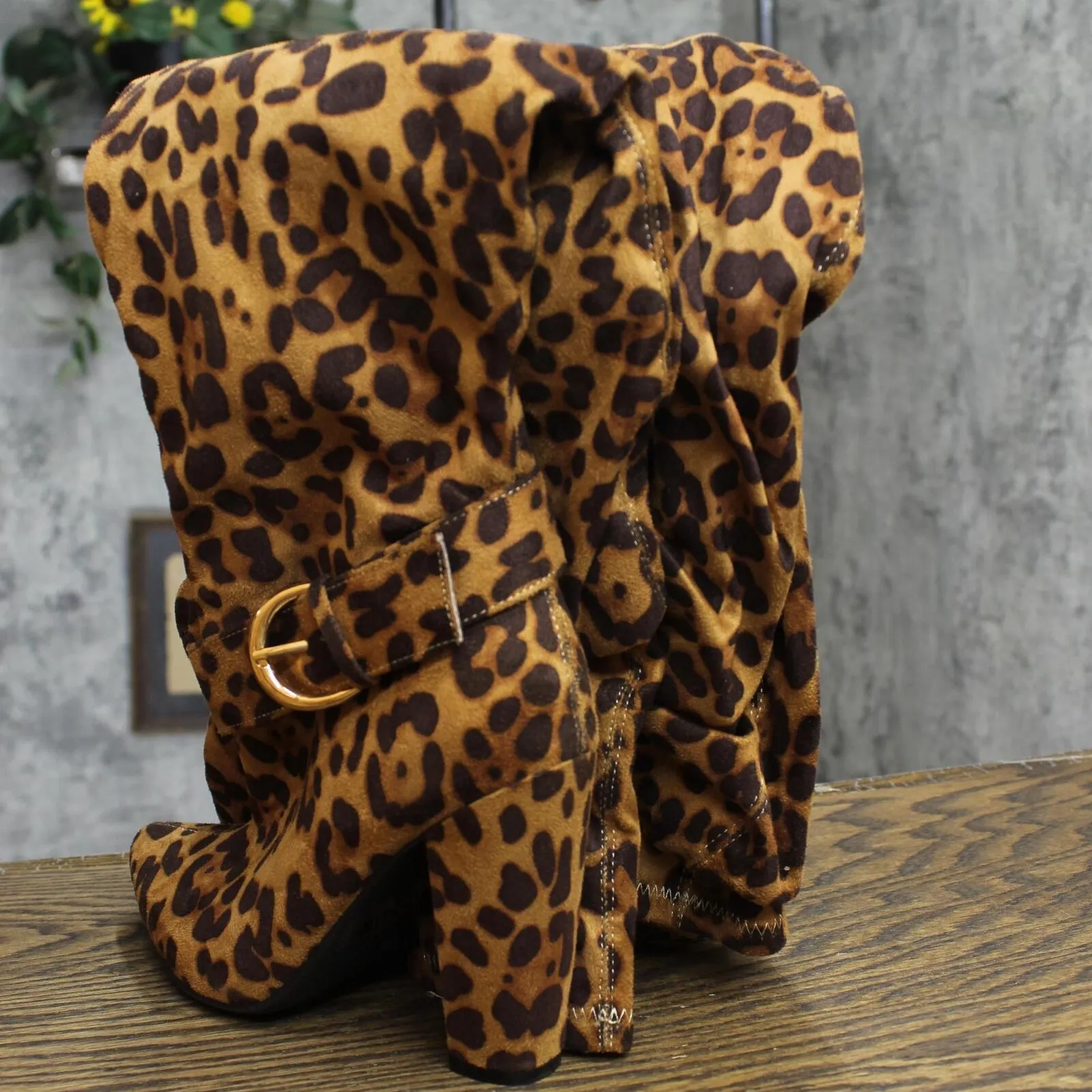 Journee Collection Tru Foam Extra Wide Calf Pascale Boot Leopard Brown 7M-XWC