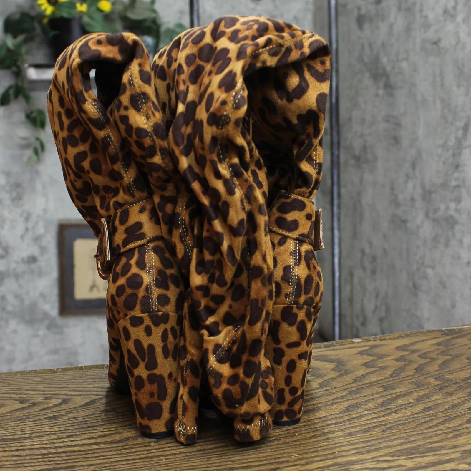 Journee Collection Tru Foam Extra Wide Calf Pascale Boot Leopard Brown 7M-XWC