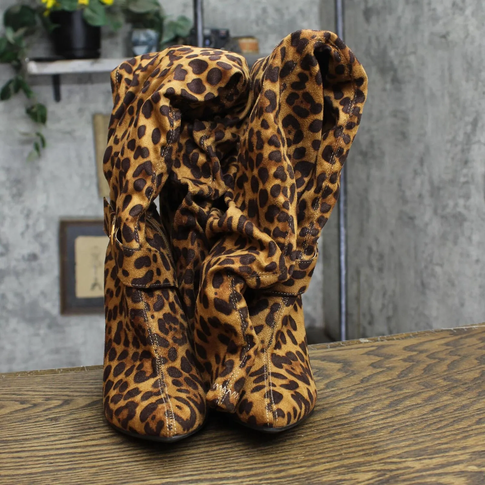 Journee Collection Tru Foam Extra Wide Calf Pascale Boot Leopard Brown 7M-XWC