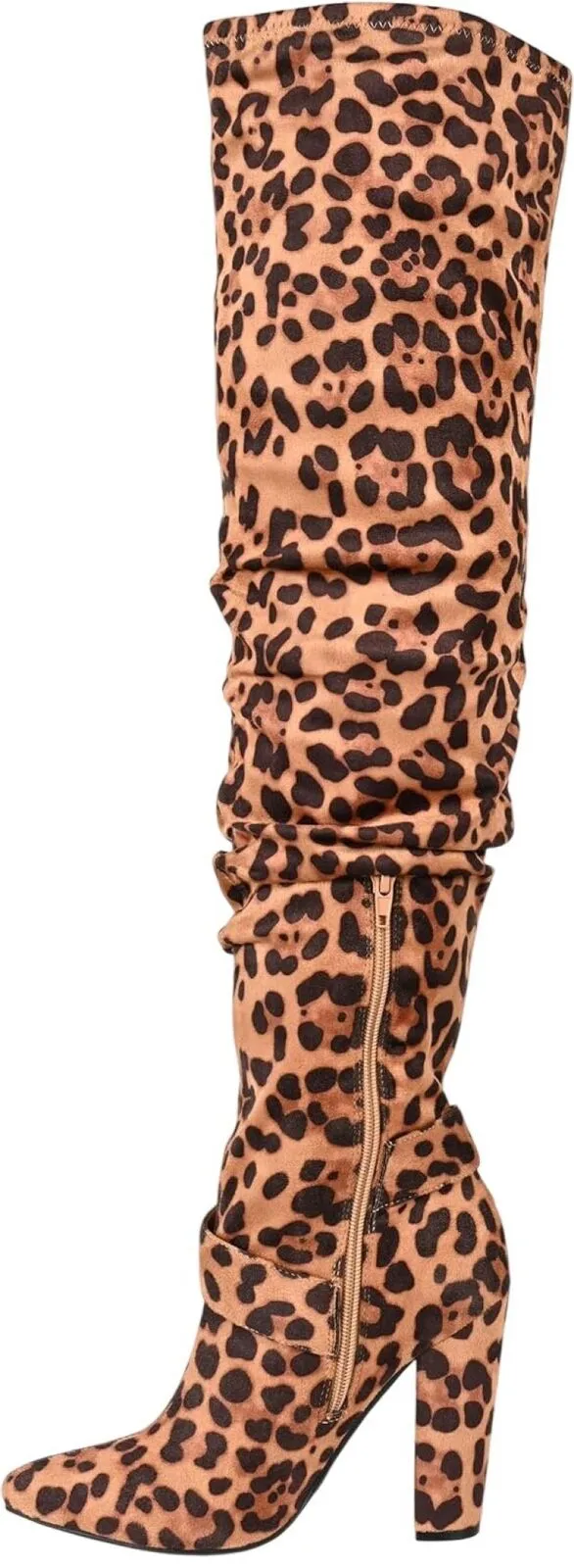 Journee Collection Tru Foam Extra Wide Calf Pascale Boot Leopard Brown 7M-XWC