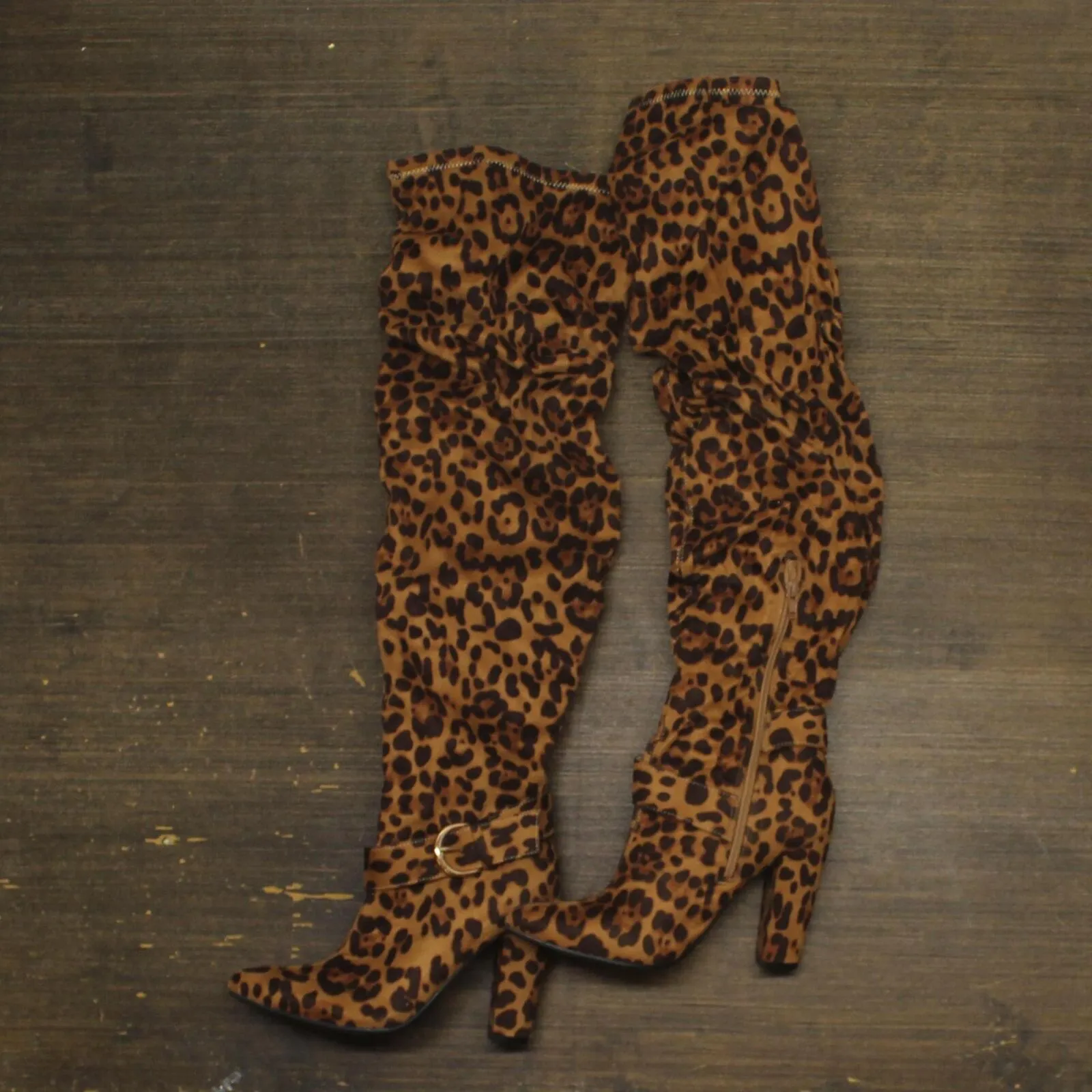 Journee Collection Tru Foam Extra Wide Calf Pascale Boot Leopard Brown 7M-XWC