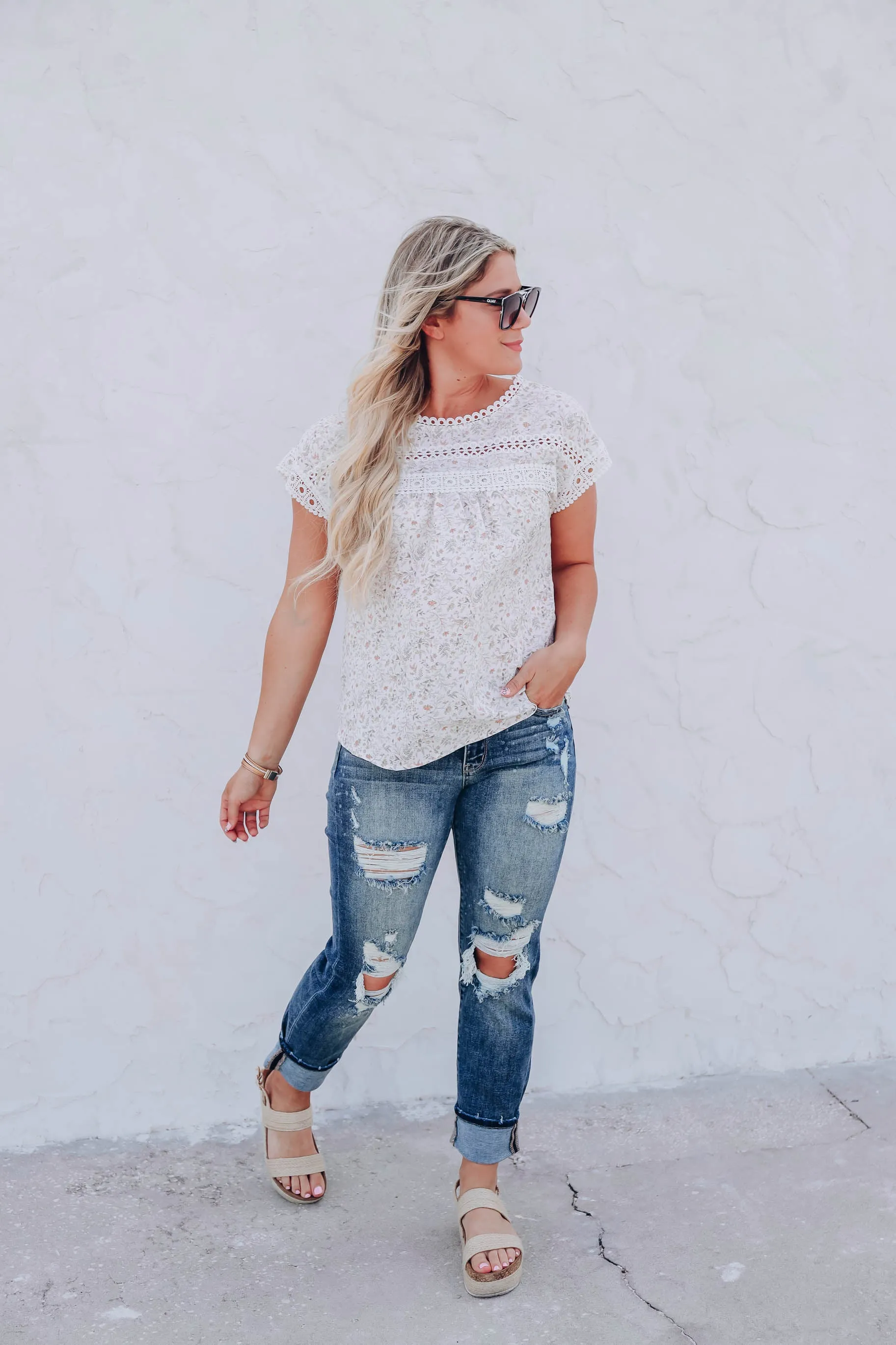 Just Bloom Floral Blouse - Olive