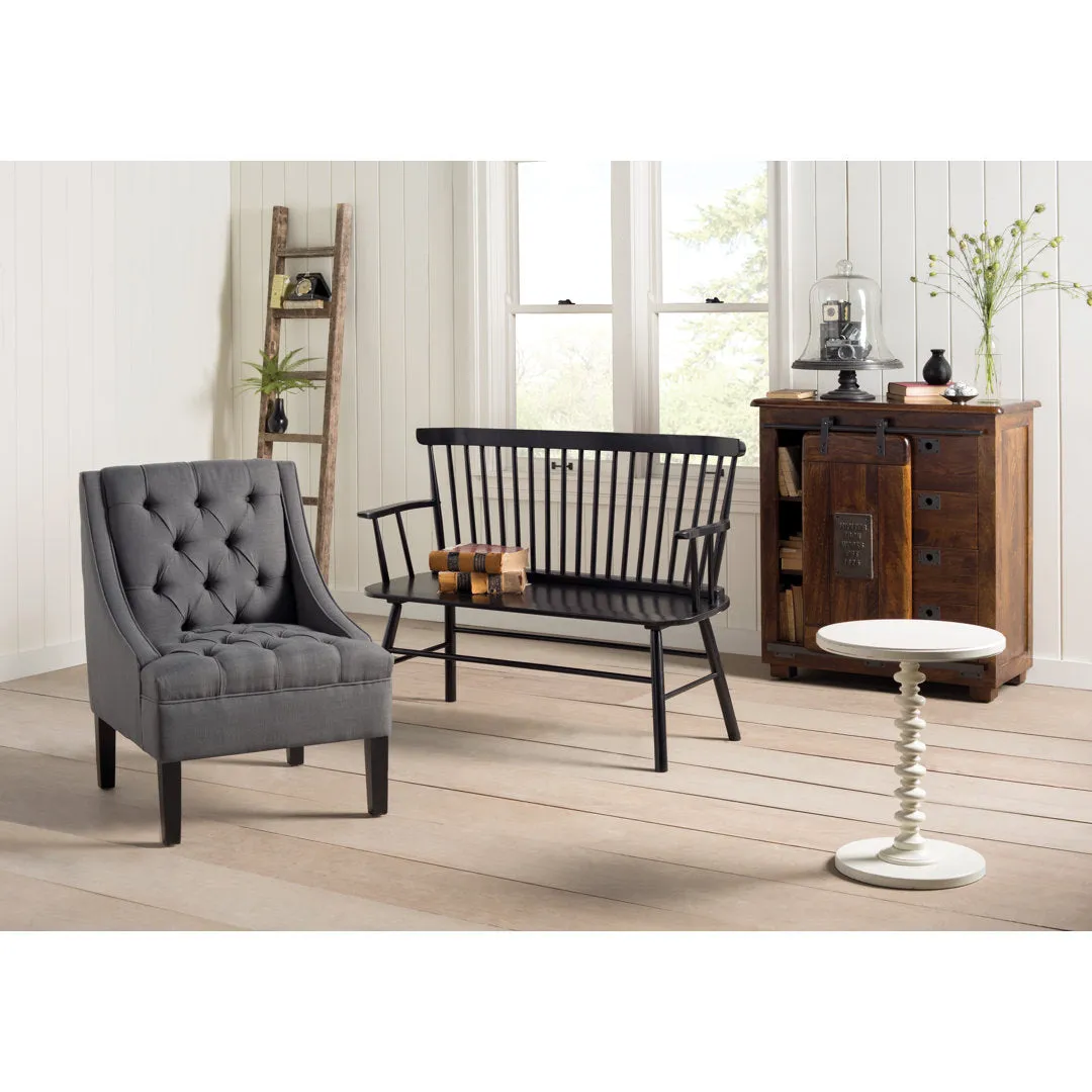 Karlovy Wood Bench Dovecove Color: Black