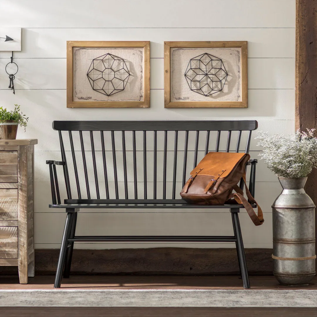Karlovy Wood Bench Dovecove Color: Black