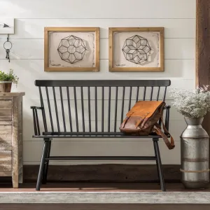 Karlovy Wood Bench Dovecove Color: Black