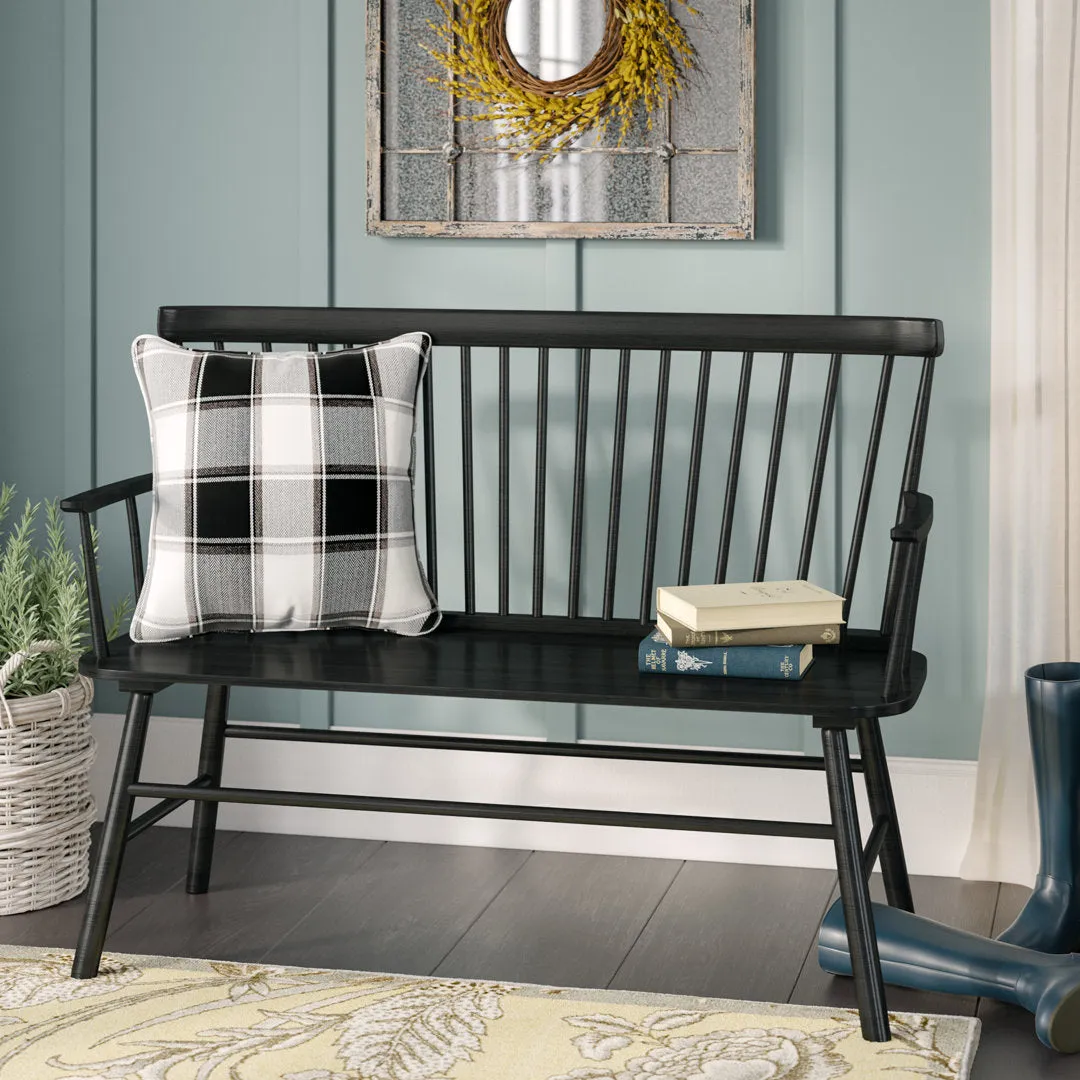 Karlovy Wood Bench Dovecove Color: Black