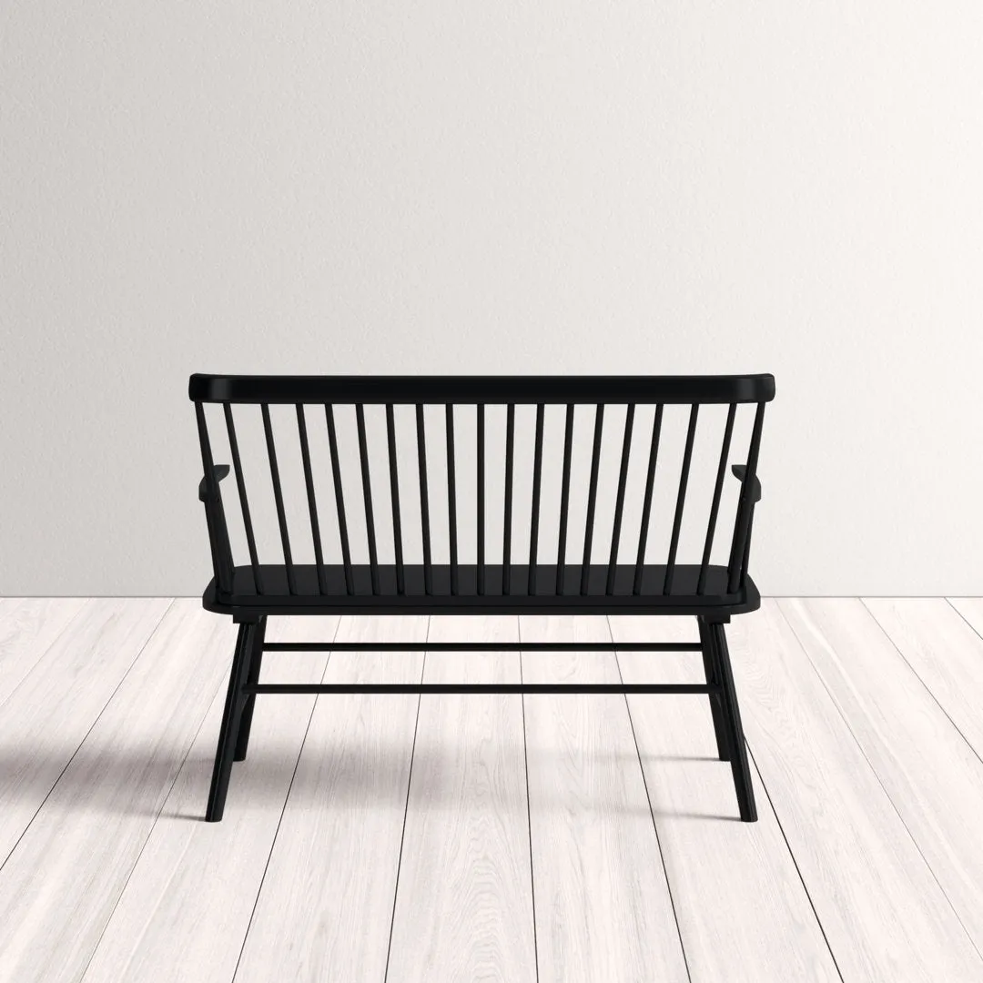 Karlovy Wood Bench Dovecove Color: Black
