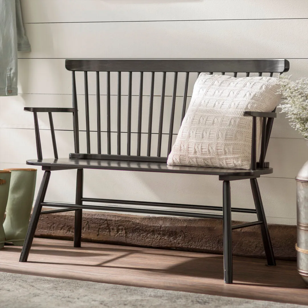 Karlovy Wood Bench Dovecove Color: Black