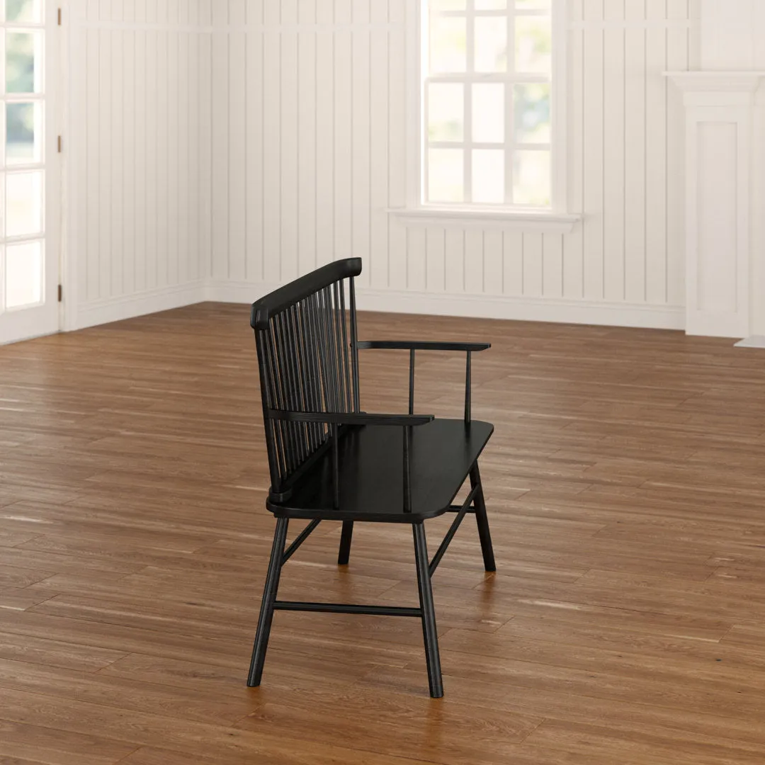 Karlovy Wood Bench Dovecove Color: Black