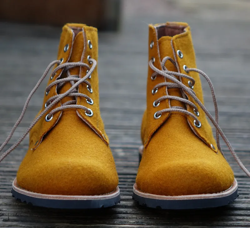 Katla Burel Lace-Up Boots - Pumpkin