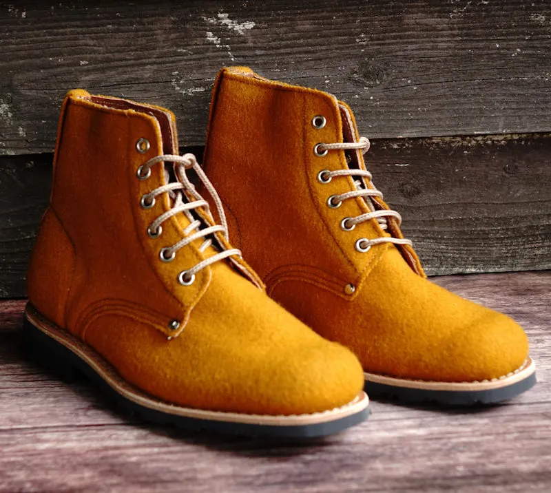 Katla Burel Lace-Up Boots - Pumpkin