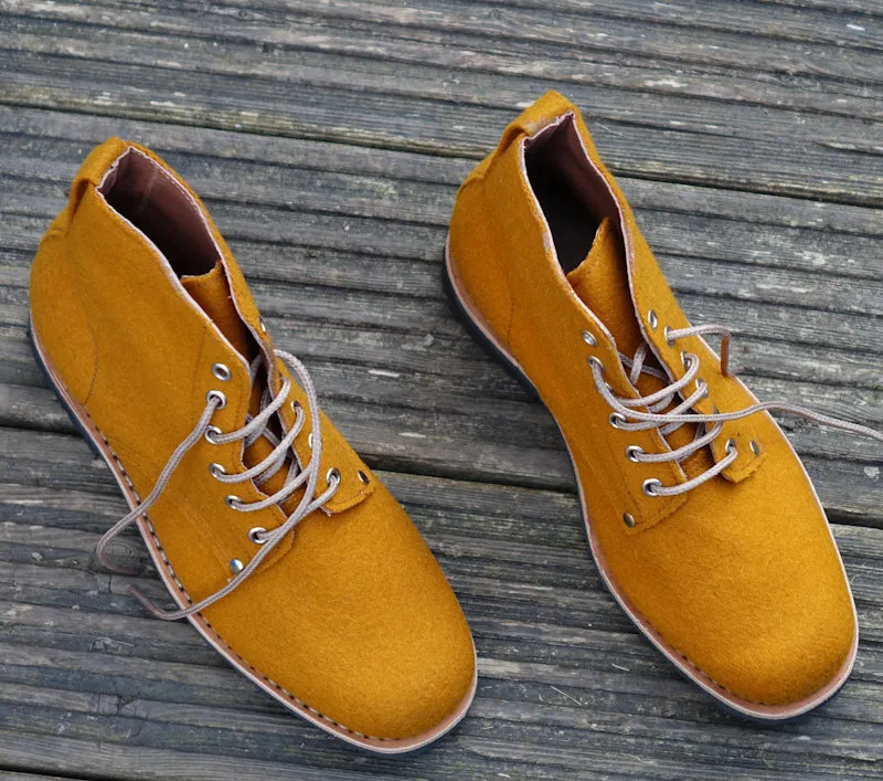 Katla Burel Lace-Up Boots - Pumpkin