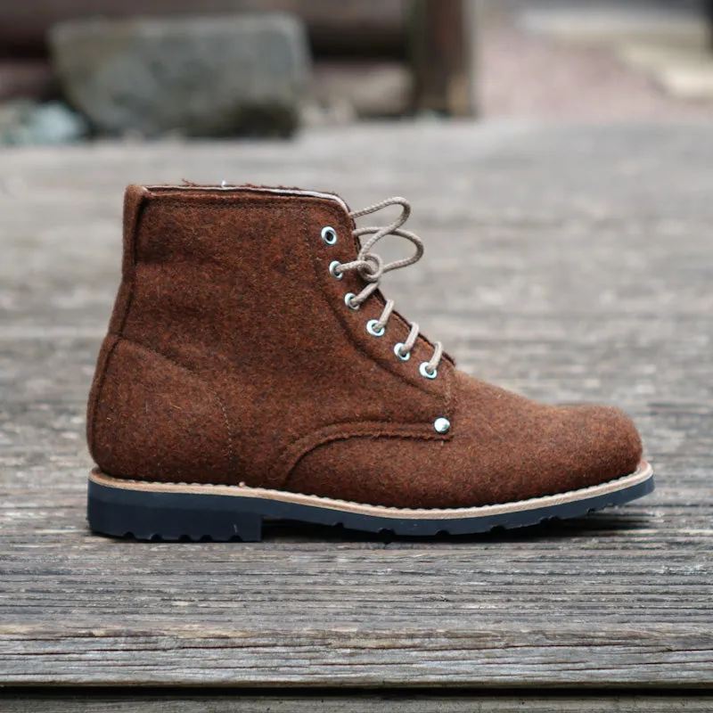 Katla Burel Lace-Up Boots - Rust