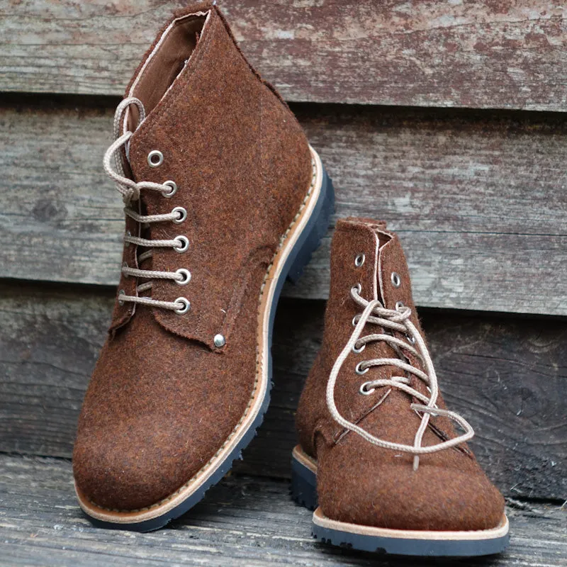 Katla Burel Lace-Up Boots - Rust