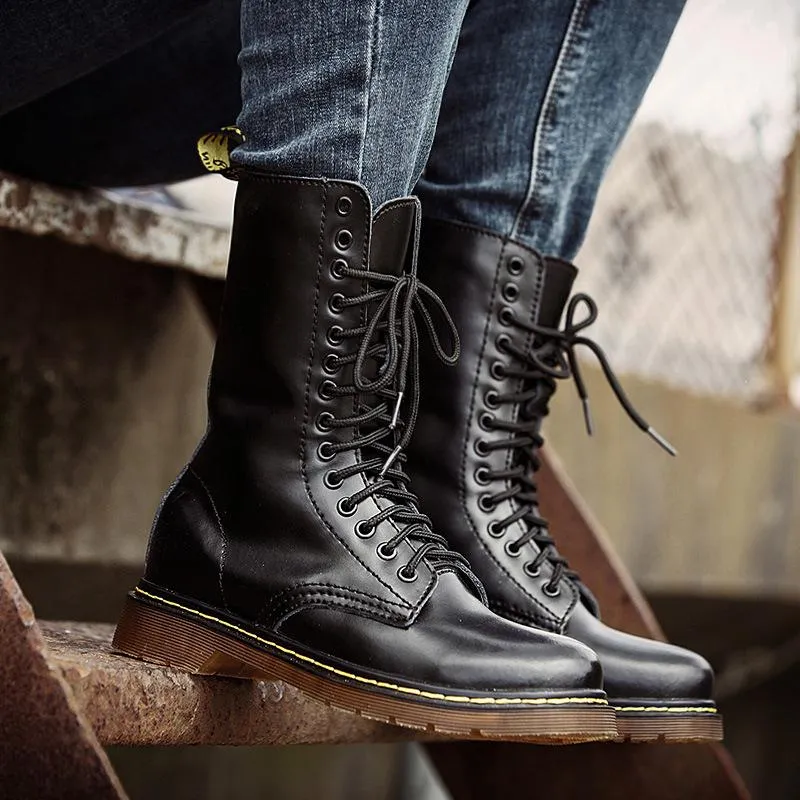 Korean version of the trendy casual Gaobang sports waterproof non-slip retro boots