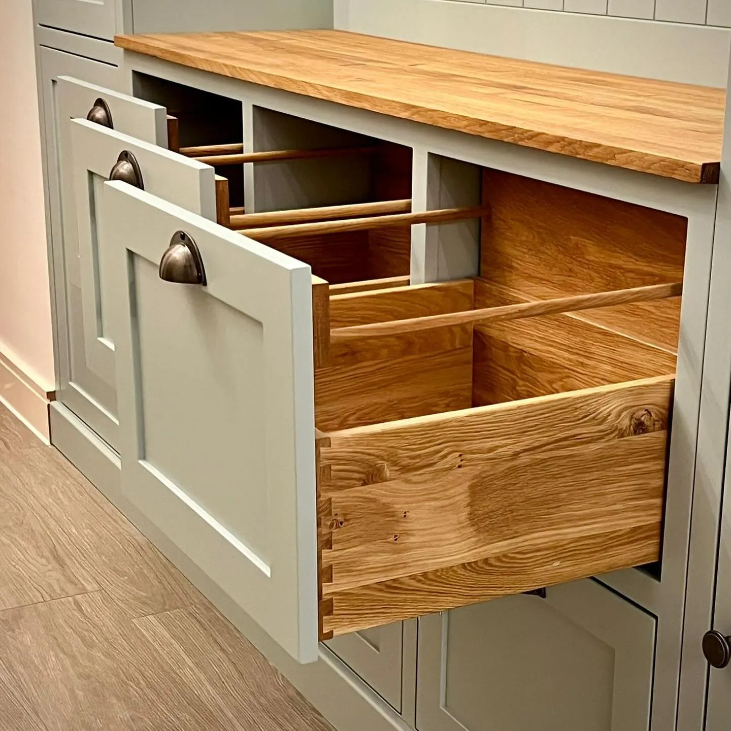 Large Country Boot Room Bench with Drawers